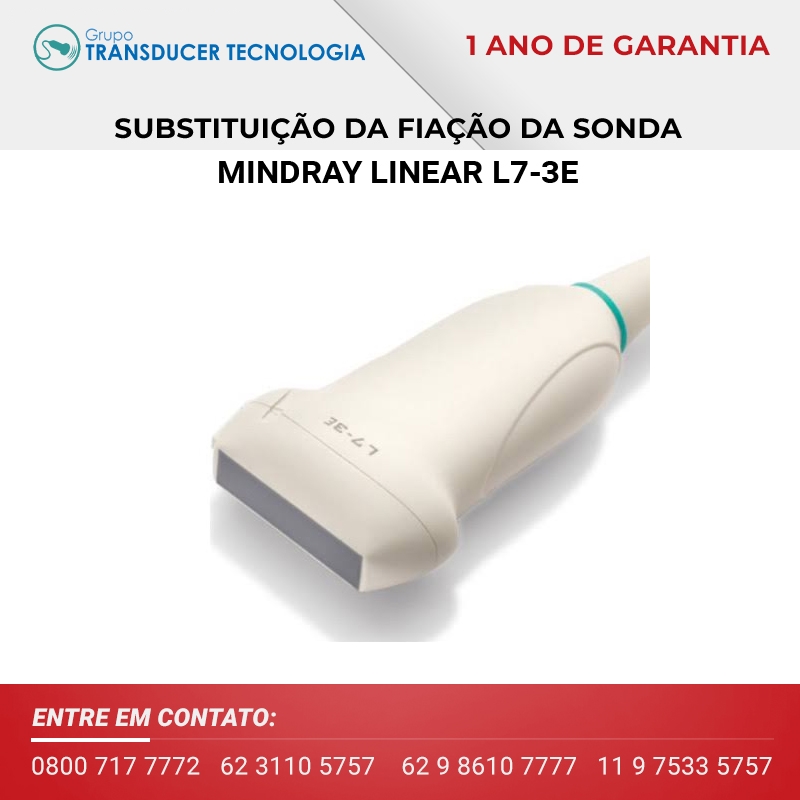 SUBSTITUICAO DA FIACAO TRANSDUTOR MINDRAY LINEAR L7 3E