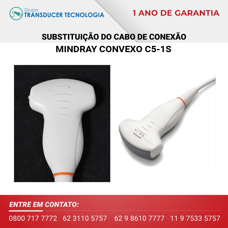 SUBSTITUICAO DO CABO DE CONEXAO TRANSDUTOR MINDRAY CONVEXO C5 1S