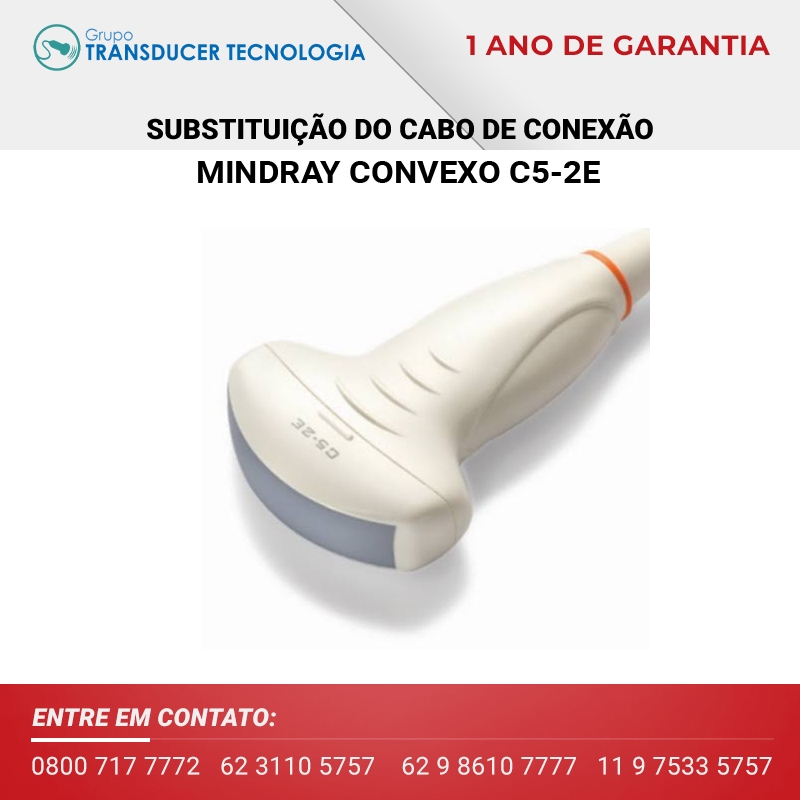 SUBSTITUICAO DO CABO DE CONEXAO TRANSDUTOR MINDRAY CONVEXO C5 2E