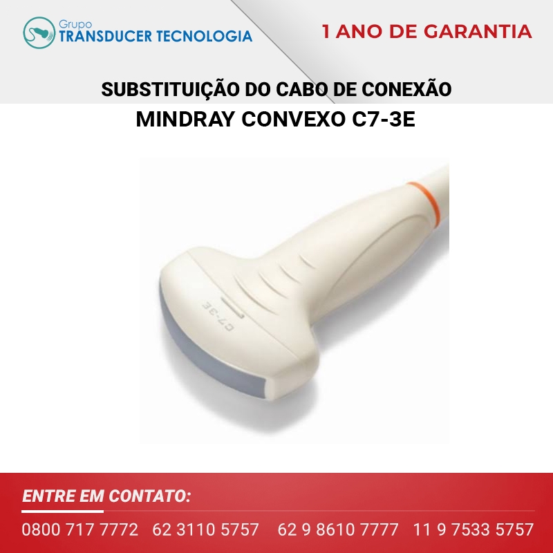 SUBSTITUICAO DO CABO DE CONEXAO TRANSDUTOR MINDRAY CONVEXO C7 3E