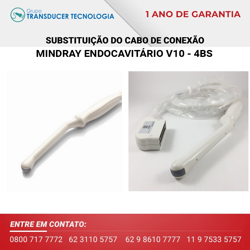 SUBSTITUICAO DO CABO DE CONEXAO TRANSDUTOR MINDRAY ENDOCAVITARIO V10 4BS