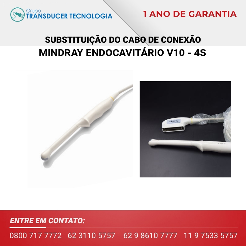 SUBSTITUICAO DO CABO DE CONEXAO TRANSDUTOR MINDRAY ENDOCAVITARIO V10 4S