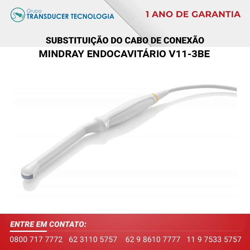 SUBSTITUICAO DO CABO DE CONEXAO TRANSDUTOR MINDRAY ENDOCAVITARIO V11 3BE