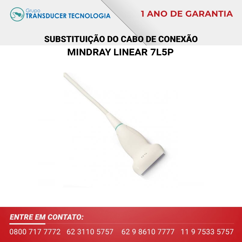 SUBSTITUICAO DO CABO DE CONEXAO TRANSDUTOR MINDRAY LINEAR 7L5P