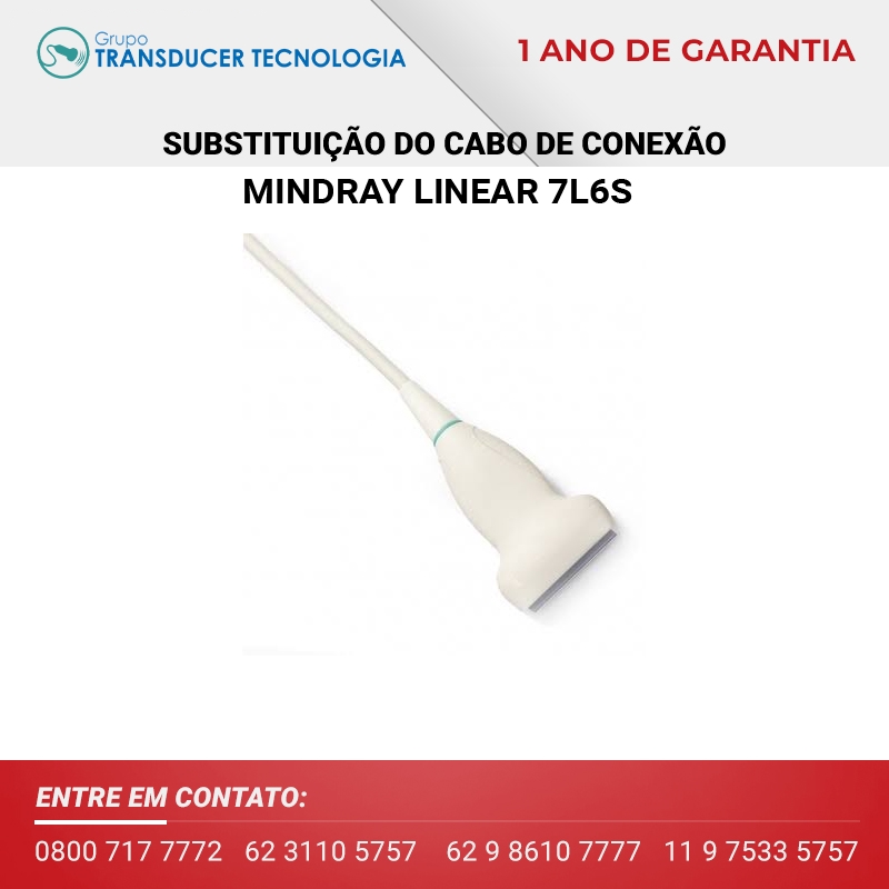 SUBSTITUICAO DO CABO DE CONEXAO TRANSDUTOR MINDRAY LINEAR 7L6S