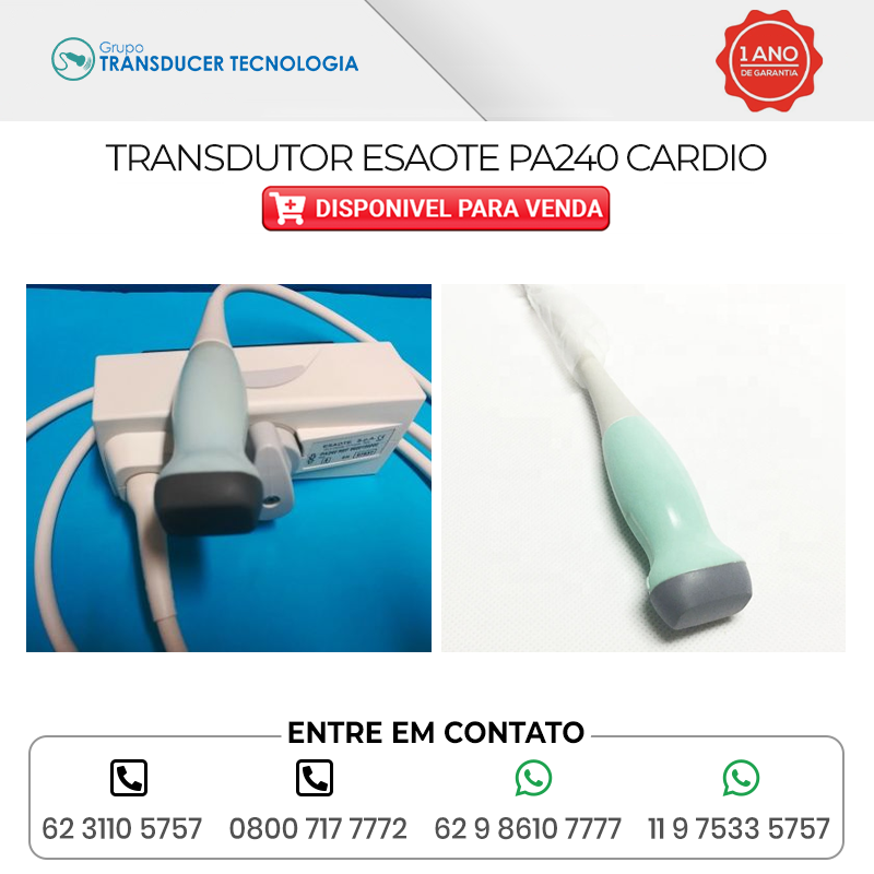 TRANSDUTOR ESAOTE PA240 CARDIO DISPONIVEL PARA VENDA