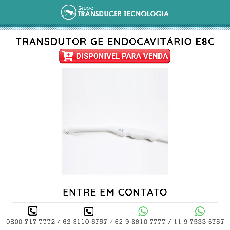 TRANSDUTOR GE ENDOCAVITARIO E8C DISPONIVEL PARA VENDA
