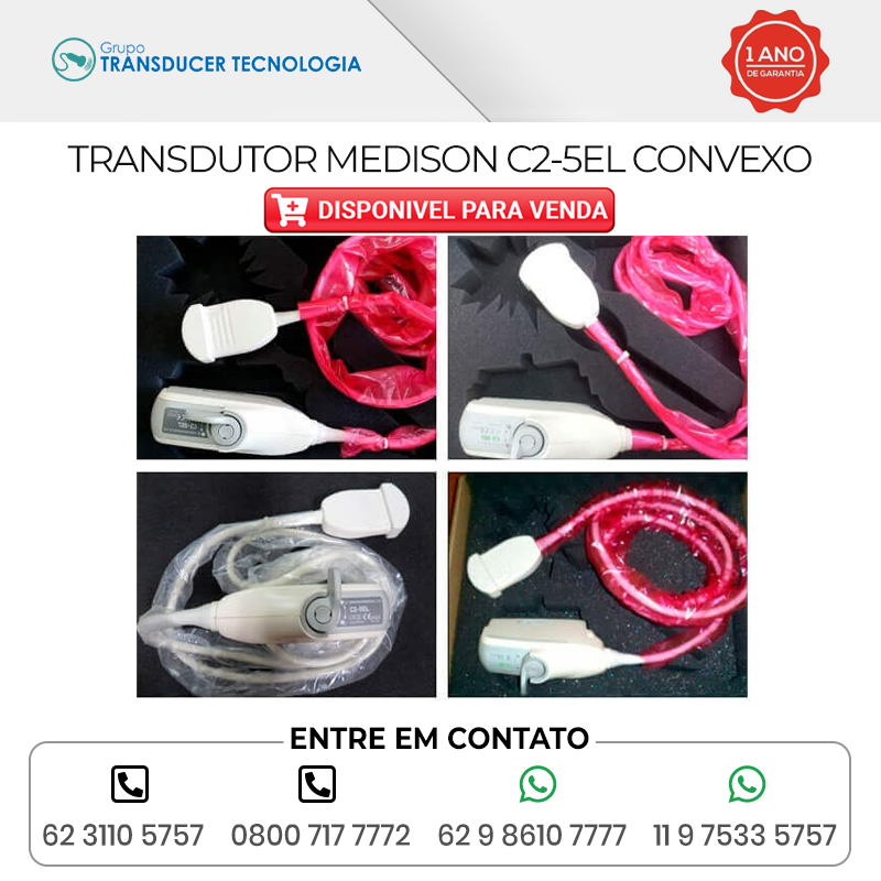 TRANSDUTOR MEDISON C2 5EL CONVEXO DISPONIVEL PARA VENDA