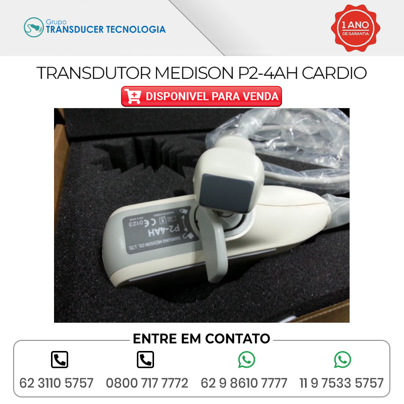 TRANSDUTOR MEDISON P2 4AH CARDIO DISPONIVEL PARA VENDA