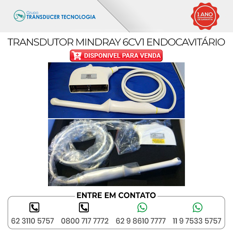TRANSDUTOR MINDRAY 6CV1 ENDOCAVITARIO DISPONIVEL PARA VENDA
