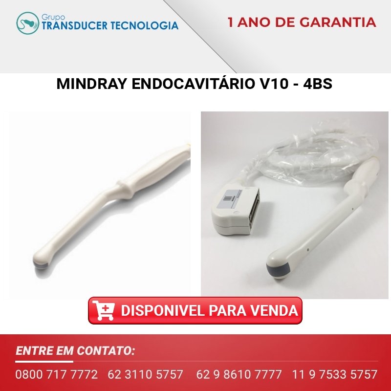 TRANSDUTOR MINDRAY ENDOCAVITARIO V10 4BS DISPONIVEL PARA VENDA
