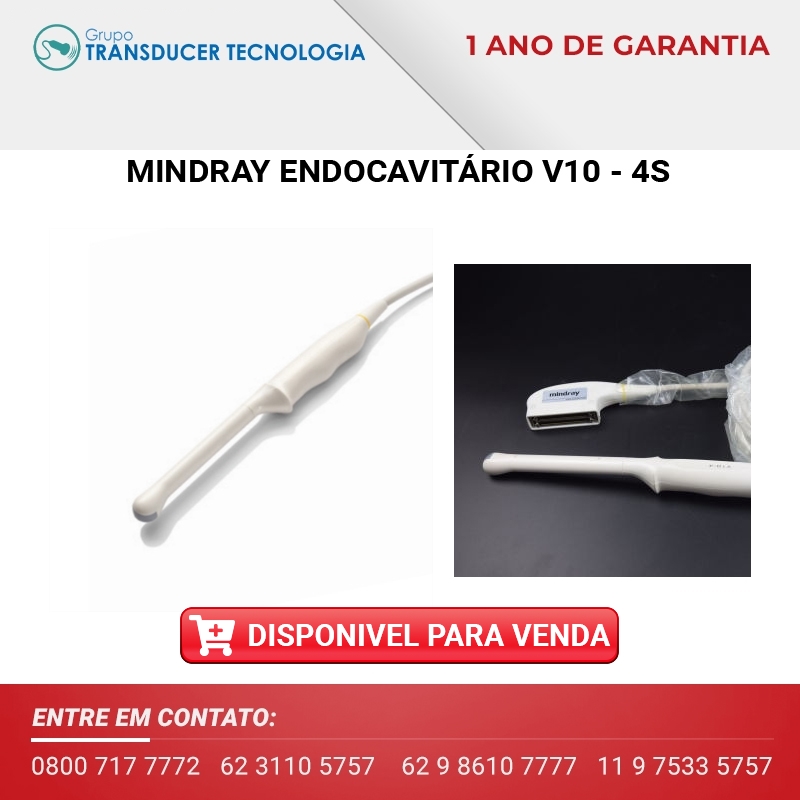 TRANSDUTOR MINDRAY ENDOCAVITARIO V10 4S DISPONIVEL PARA VENDA