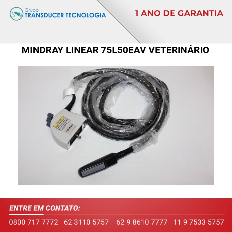 TRANSDUTOR MINDRAY LINEAR 75L50EAV VETERINARIO