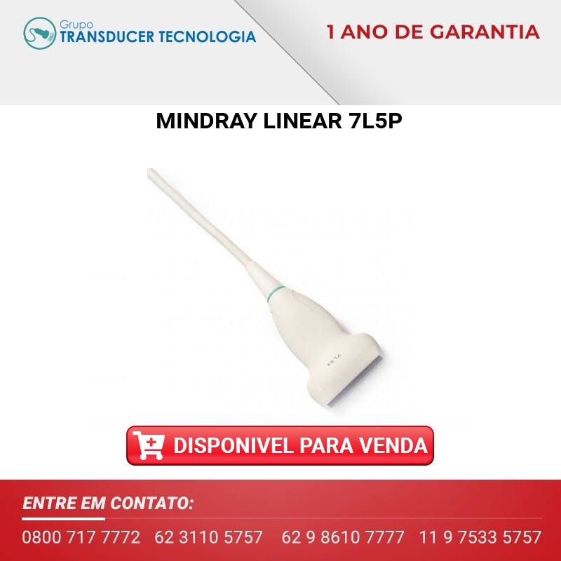 TRANSDUTOR MINDRAY LINEAR 7L5P DISPONIVEL PARA VENDA