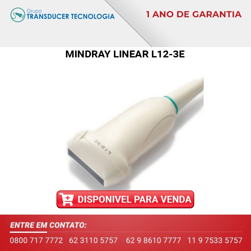 TRANSDUTOR MINDRAY LINEAR L12 3E DISPONIVEL PARA VENDA