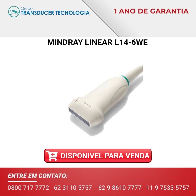 TRANSDUTOR MINDRAY LINEAR L14 6NE DISPONIVEL PARA VENDA