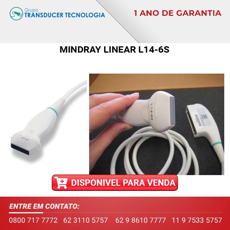 TRANSDUTOR MINDRAY LINEAR L14 6S DISPONIVEL PARA VENDA