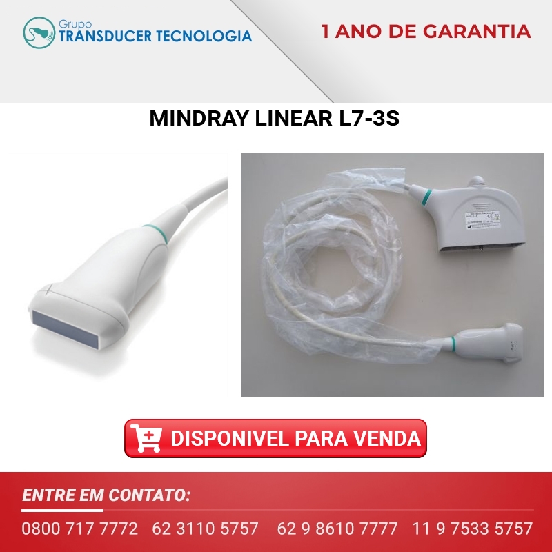TRANSDUTOR MINDRAY LINEAR L7 3S DISPONIVEL PARA VENDA
