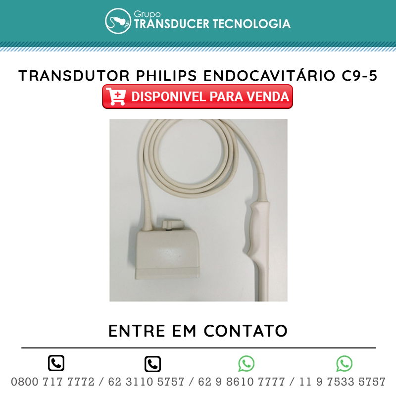 TRANSDUTOR PHILIPS ENDOCAVITARIO C9 5 DISPONIVEL PARA VENDA