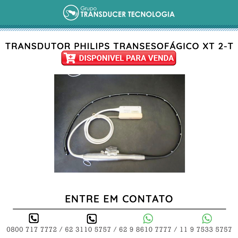 TRANSDUTOR PHILIPS TRANSESOFAGICO XT 2 T DISPONIVEL PARA VENDA