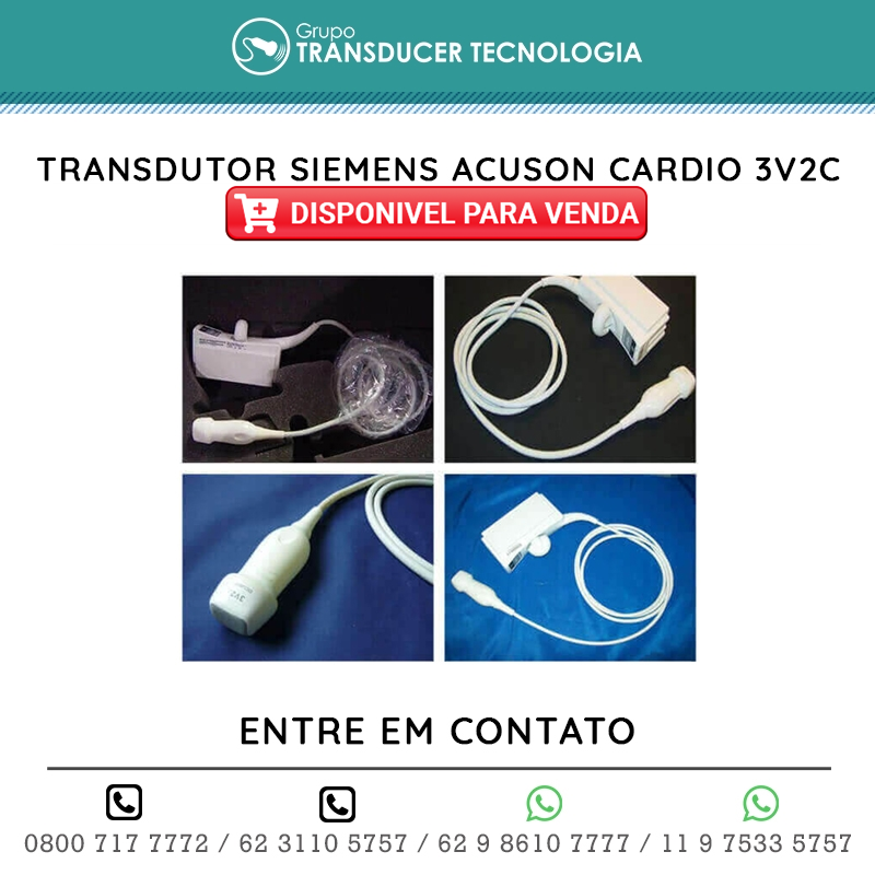 TRANSDUTOR SIEMENS ACUSON CARDIO 3V2C DISPONIVEL PARA VENDA