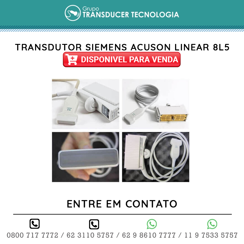 TRANSDUTOR SIEMENS ACUSON LINEAR 8L5 DISPONIVEL PARA VENDA