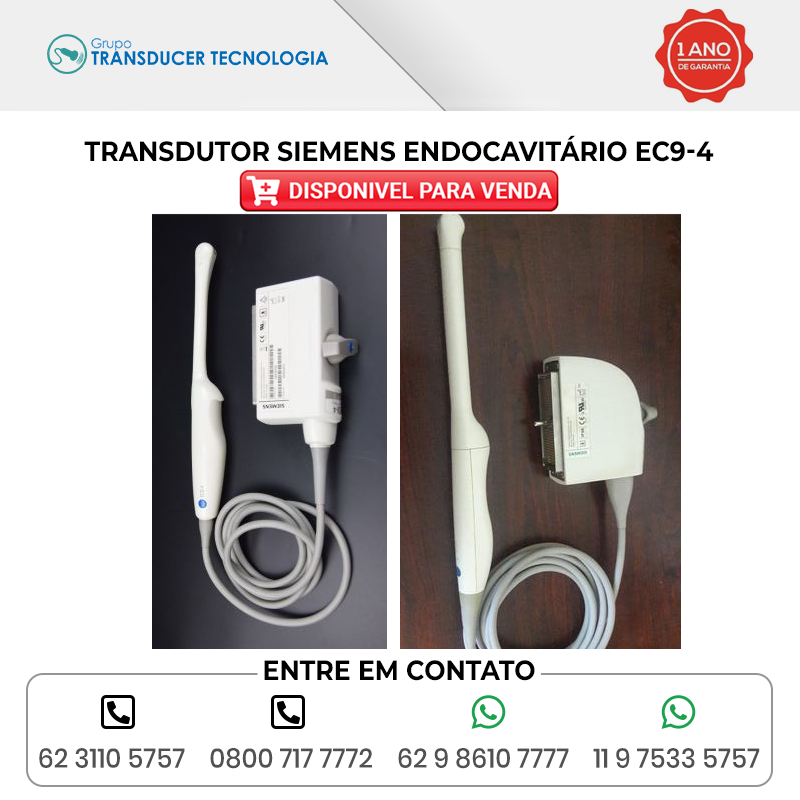 TRANSDUTOR SIEMENS ENDOCAVITARIO EC9 4 DISPONIVEL PARA VENDA