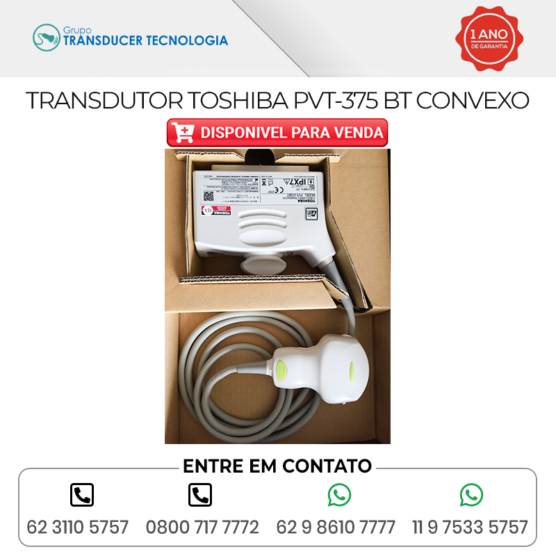 TRANSDUTOR TOSHIBA PVT 375 BT CONVEXO DISPONIVEL PARA VENDA