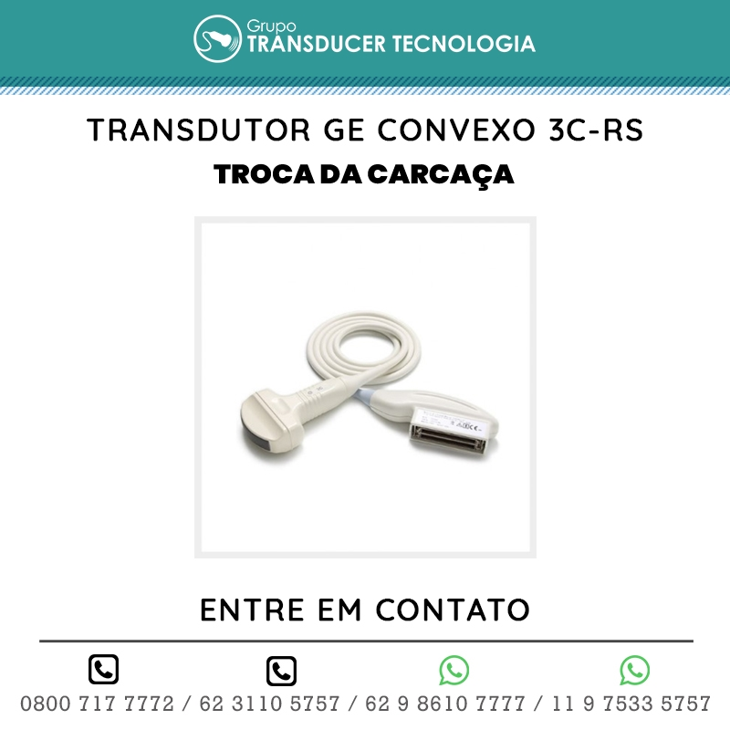 TROCA DA CARCACA TRANSDUTOR GE CONVEXO 3C RS