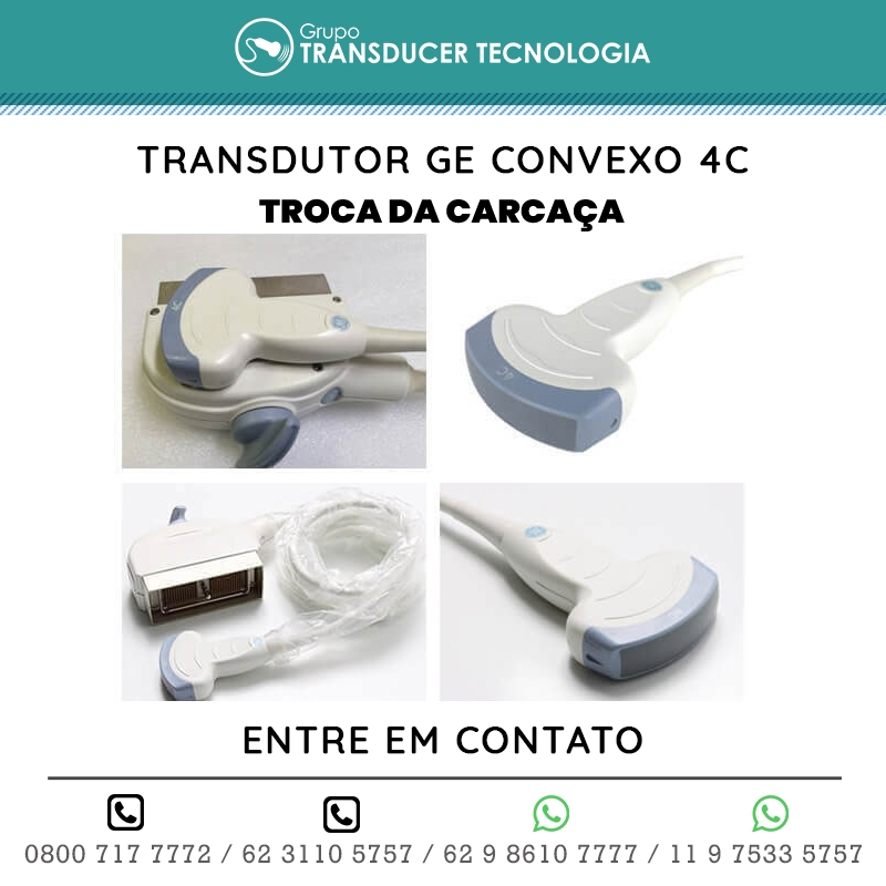 TROCA DA CARCACA TRANSDUTOR GE CONVEXO 4C