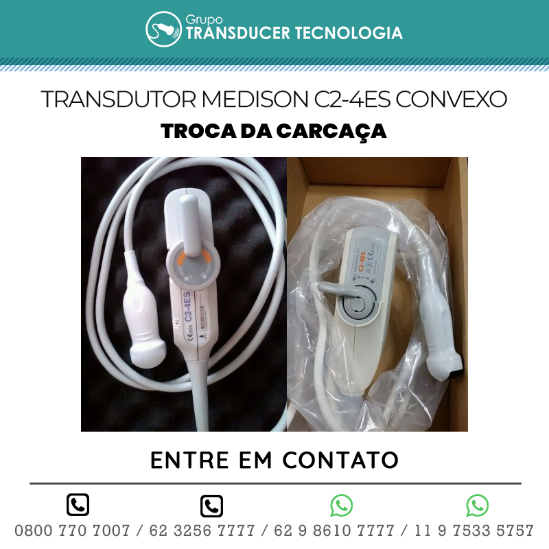 TROCA DA CARCACA TRANSDUTOR MEDISON C2 4ES CONVEXO