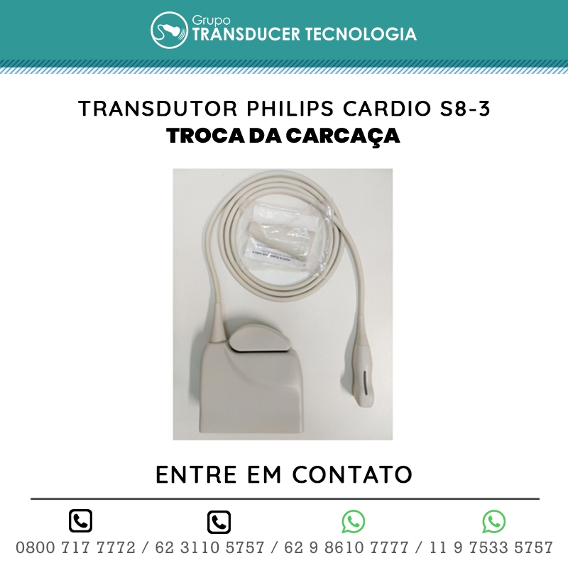 TROCA DA CARCACA TRANSDUTOR PHILIPS CARDIO S8 3