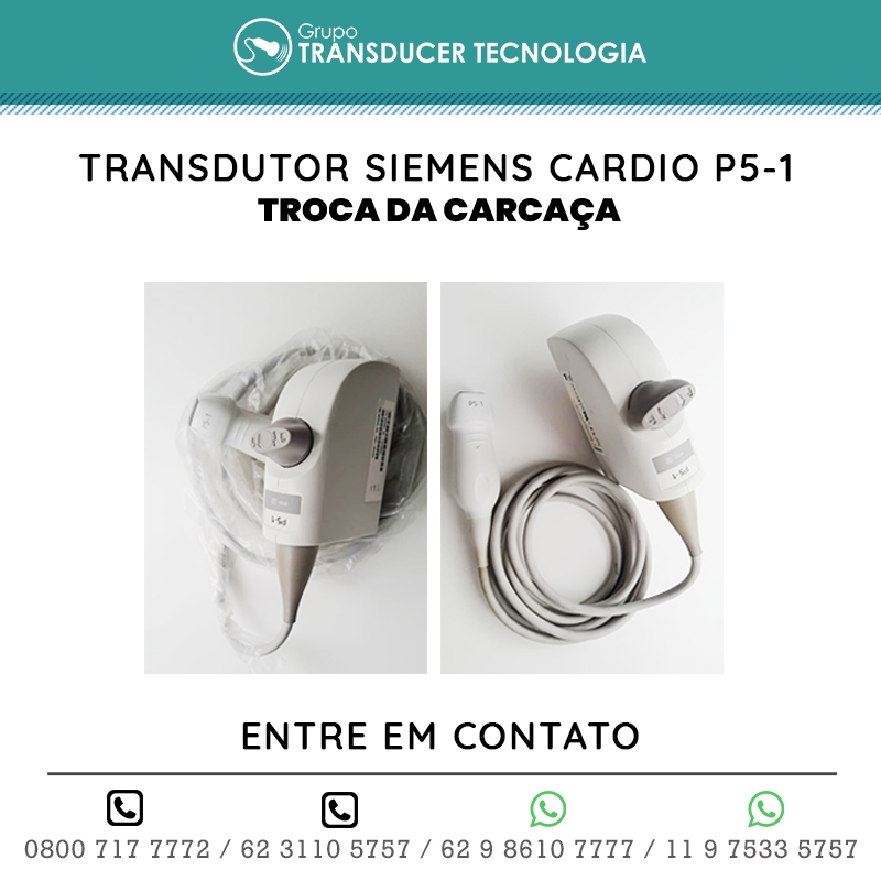 TROCA DA CARCACA TRANSDUTOR SIEMENS CARDIO P5 1