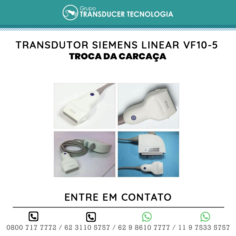 TROCA DA CARCACA TRANSDUTOR SIEMENS LINEAR VF10 5