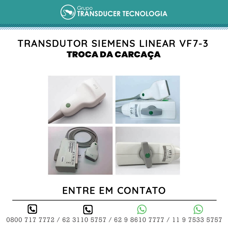 TROCA DA CARCACA TRANSDUTOR SIEMENS LINEAR VF7 3