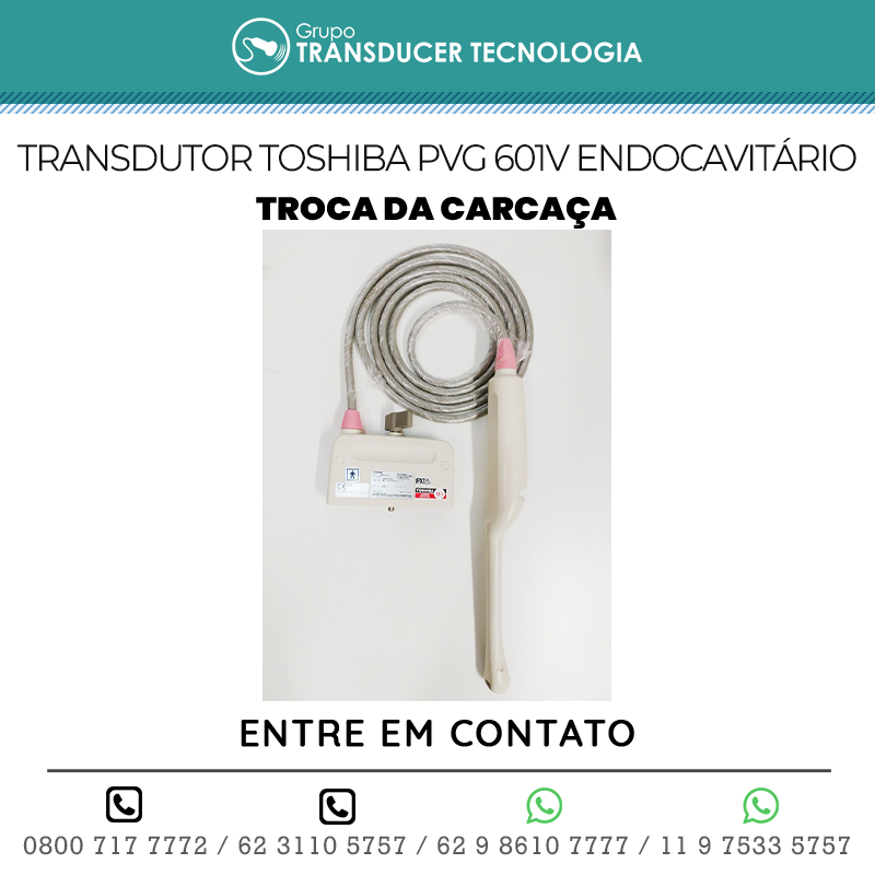 TROCA DA CARCACA TRANSDUTOR TOSHIBA PVG 601V ENDOCAVITARIO