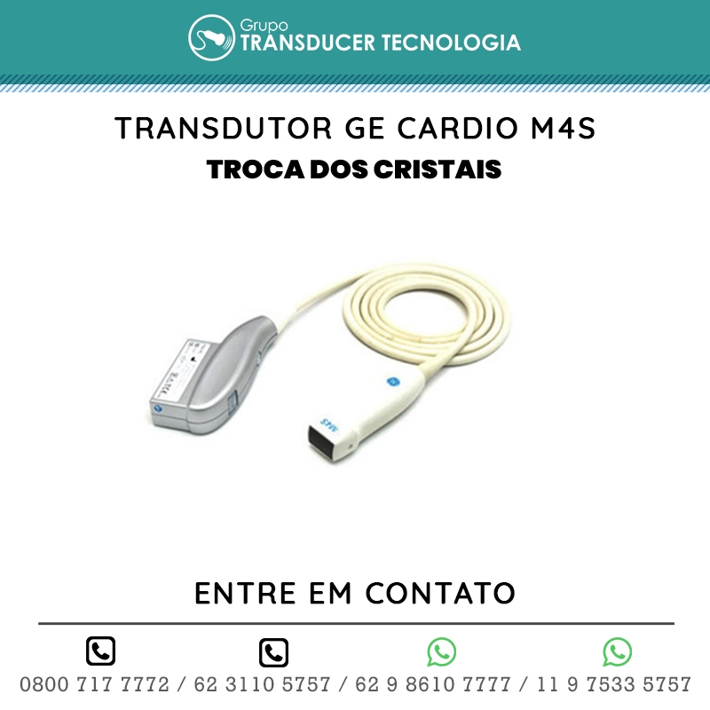 TROCA DOS CRISTAIS TRANSDUTOR GE CARDIO M4S