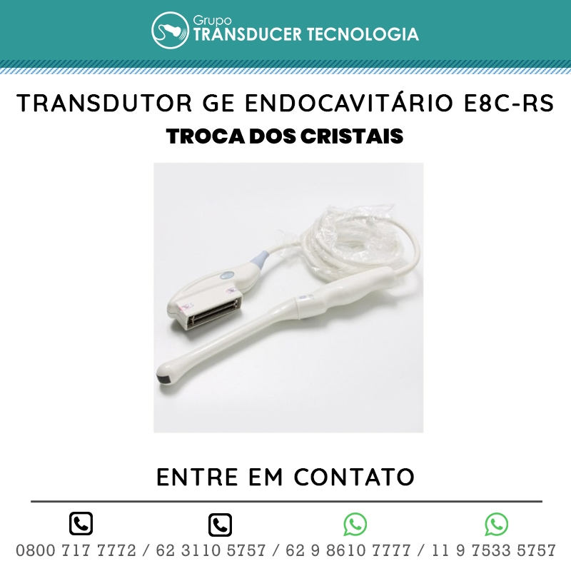 TROCA DOS CRISTAIS TRANSDUTOR GE ENDOCAVITARIO E8C RS