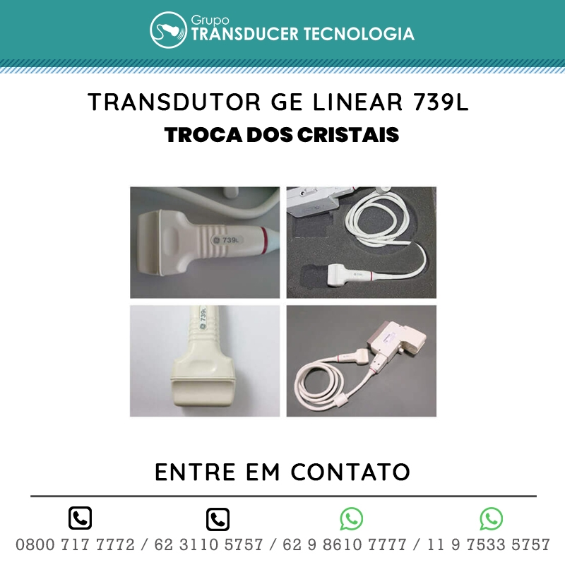 TROCA DOS CRISTAIS TRANSDUTOR GE LINEAR 739L