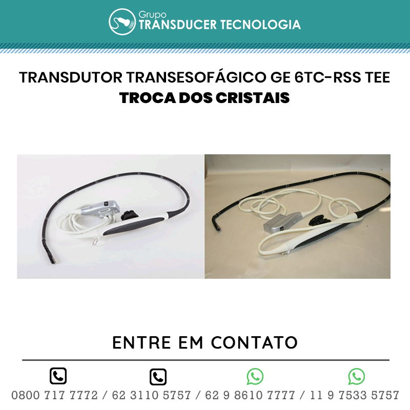 TROCA DOS CRISTAIS TRANSDUTOR GE TRANSESOFAGICO 6TC RSS TEE