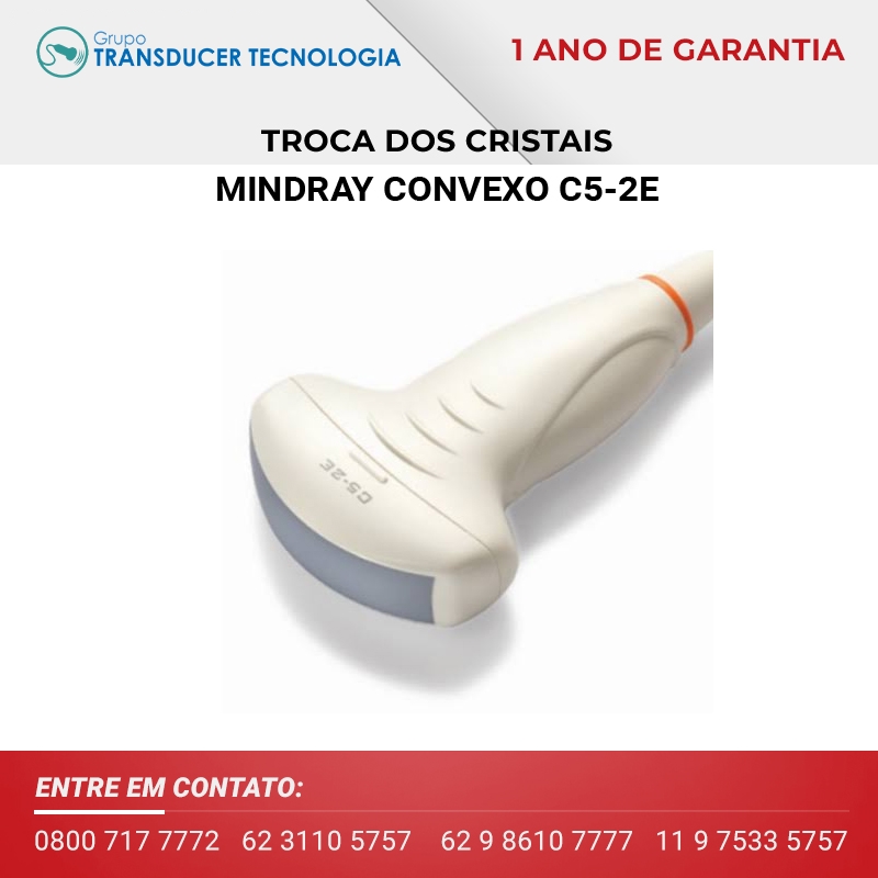 TROCA DOS CRISTAIS TRANSDUTOR MINDRAY CONVEXO C5 2E