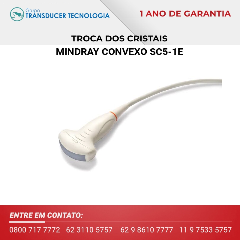 TROCA DOS CRISTAIS TRANSDUTOR MINDRAY CONVEXO SC5 1E