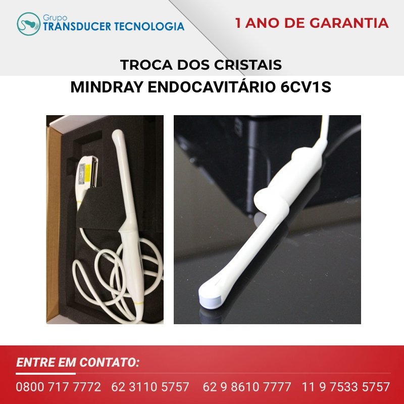 TROCA DOS CRISTAIS TRANSDUTOR MINDRAY ENDOCAVITARIO 6CV1S