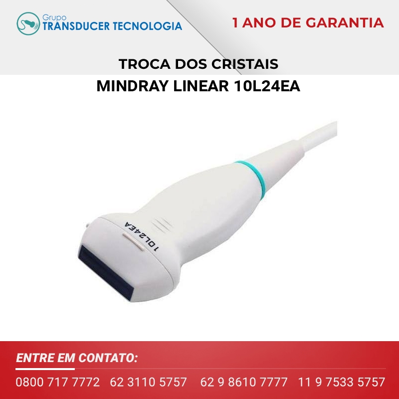 TROCA DOS CRISTAIS TRANSDUTOR MINDRAY LINEAR 10L24EA