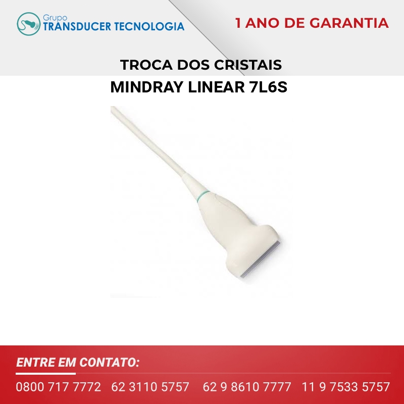 TROCA DOS CRISTAIS TRANSDUTOR MINDRAY LINEAR 7L6S