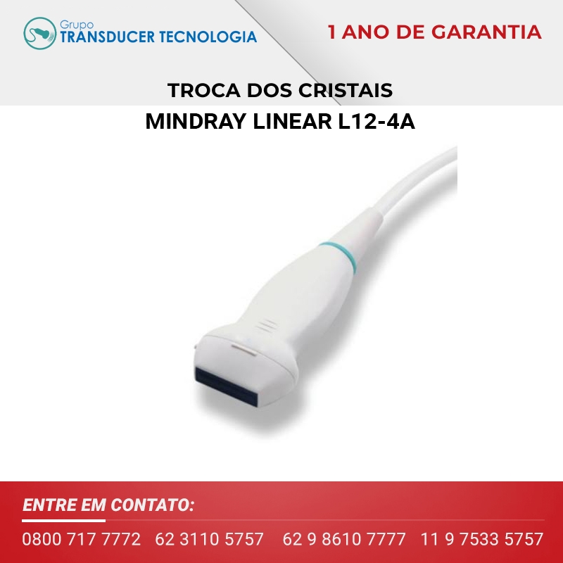 TROCA DOS CRISTAIS TRANSDUTOR MINDRAY LINEAR L12 4A