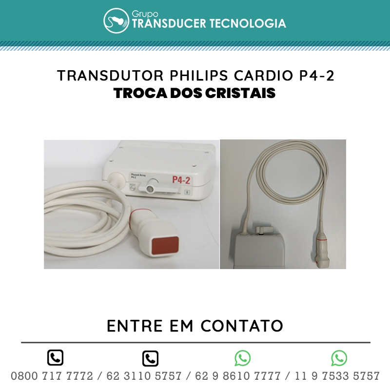 TROCA DOS CRISTAIS TRANSDUTOR PHILIPS CARDIO P4 2