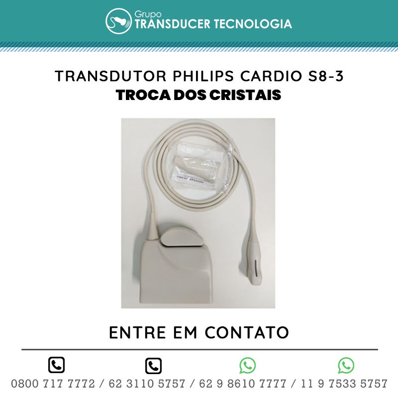 TROCA DOS CRISTAIS TRANSDUTOR PHILIPS CARDIO S8 3