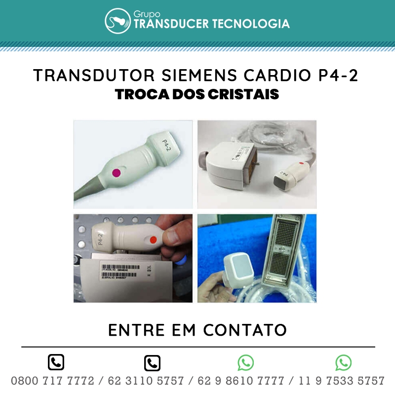 TROCA DOS CRISTAIS TRANSDUTOR SIEMENS CARDIO P4 2