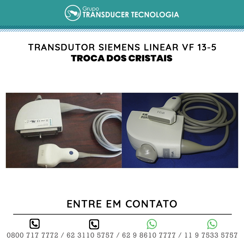 TROCA DOS CRISTAIS TRANSDUTOR SIEMENS LINEAR VF 13 5